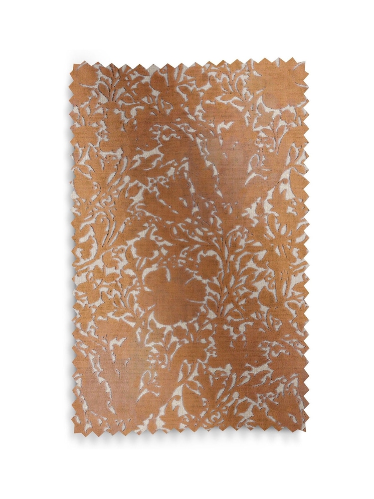 William Morris At Home Terracotta Orange Compton Silhouette Velvet Made to Measure Roman Blind - Image 6 of 6