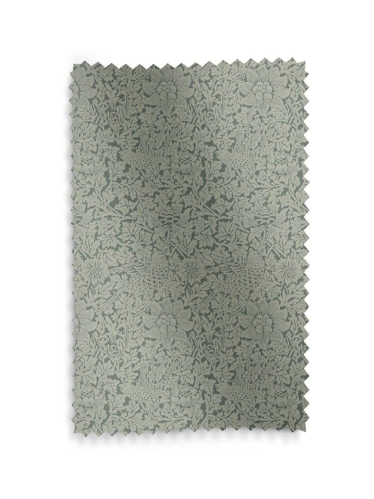 William Morris At Home Eucalyptus Green Bird and Anemone Woven Made to Measure Roman Blind - Image 6 of 6