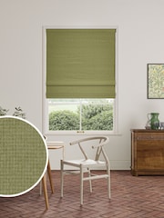 William Morris At Home Lichen Green Reed Made to Measure Roman Blind - Image 1 of 6