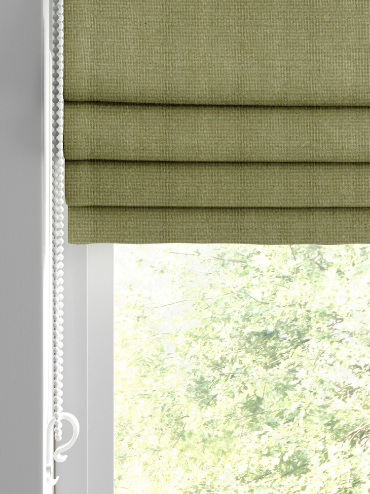 William Morris At Home Lichen Green Reed Made to Measure Roman Blind - Image 2 of 6