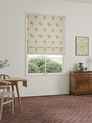 William Morris At Home Natural/Moss Green Fruit Embroidery Made to Measure Roman Blind - Image 5 of 6