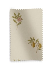 William Morris At Home Natural/Moss Green Fruit Embroidery Made to Measure Roman Blind - Image 6 of 6