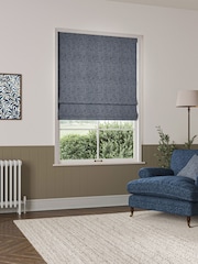 William Morris At Home Midnight Blue Bird and Anemone Woven Made to Measure Roman Blind - Image 5 of 6