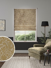 William Morris At Home Natural Compton Silhouette Velvet Made to Measure Roman Blind - Image 1 of 6