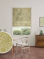 William Morris At Home Apple Green Compton Silhouette Velvet Made to Measure Roman Blind - Image 1 of 6