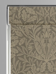 William Morris At Home Truffle Grey Acorn Velvet Made to Measure Roman Blind - Image 4 of 6