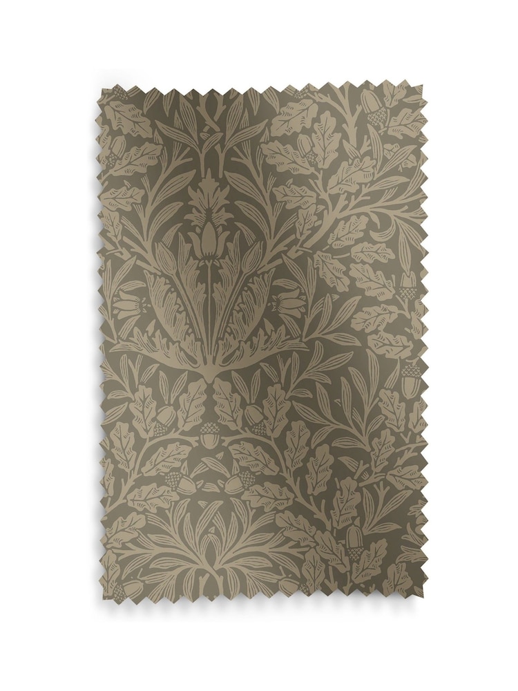 William Morris At Home Truffle Grey Acorn Velvet Made to Measure Roman Blind - Image 6 of 6