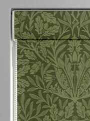 William Morris At Home Moss Green Acorn Velvet Made to Measure Roman Blind - Image 4 of 6