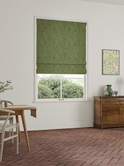 William Morris At Home Moss Green Acorn Velvet Made to Measure Roman Blind - Image 5 of 6