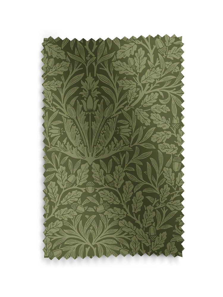 William Morris At Home Moss Green Acorn Velvet Made to Measure Roman Blind - Image 6 of 6