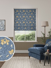 William Morris At Home River Blue Iris Made to Measure Roman Blind - Image 1 of 6