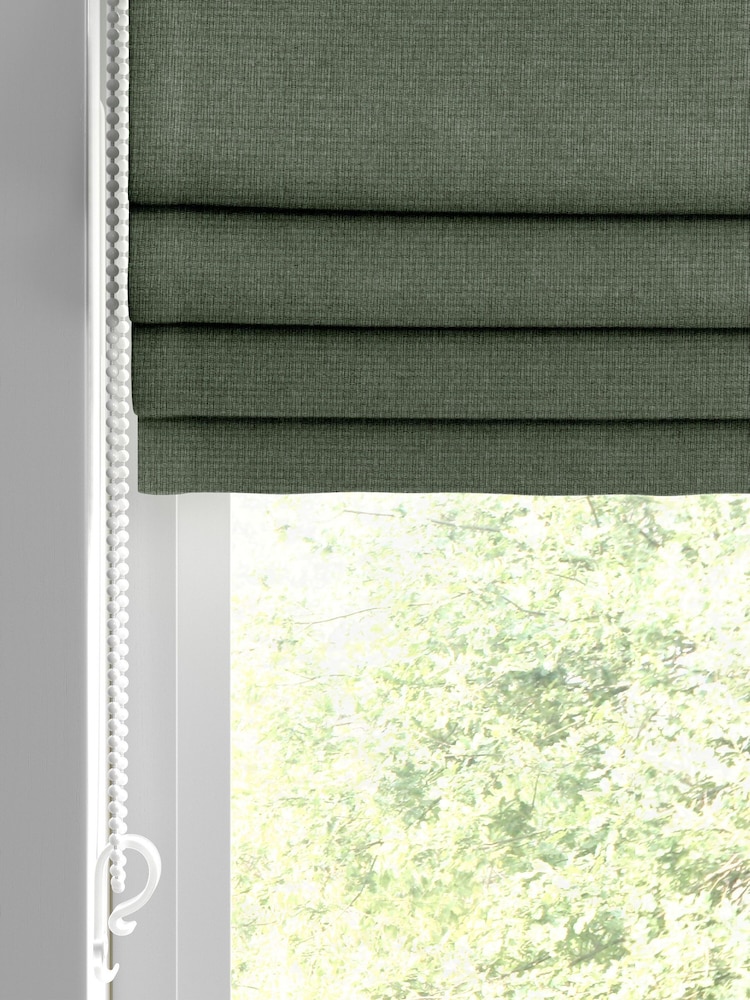 William Morris At Home Eucalyptus Green Reed Made to Measure Roman Blind - Image 2 of 6