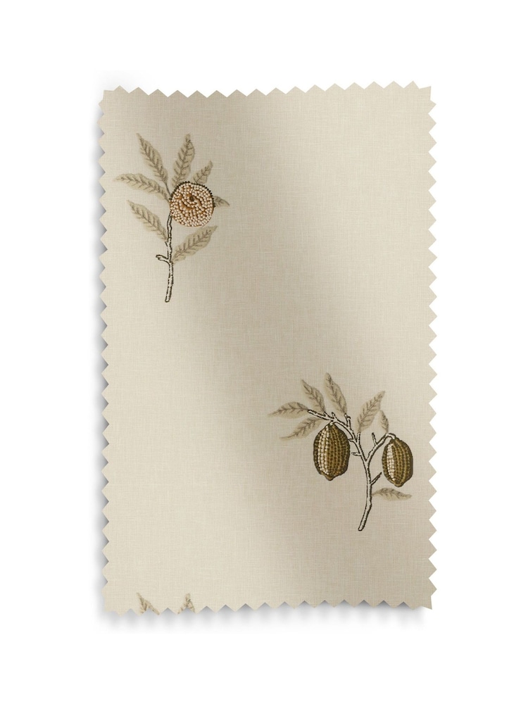William Morris At Home Natural Honey Fruit Embroidery Made to Measure Roman Blind - Image 6 of 6
