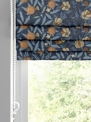 William Morris At Home Midnight Blue Fruit Velvet Made to Measure Roman Blind - Image 2 of 6