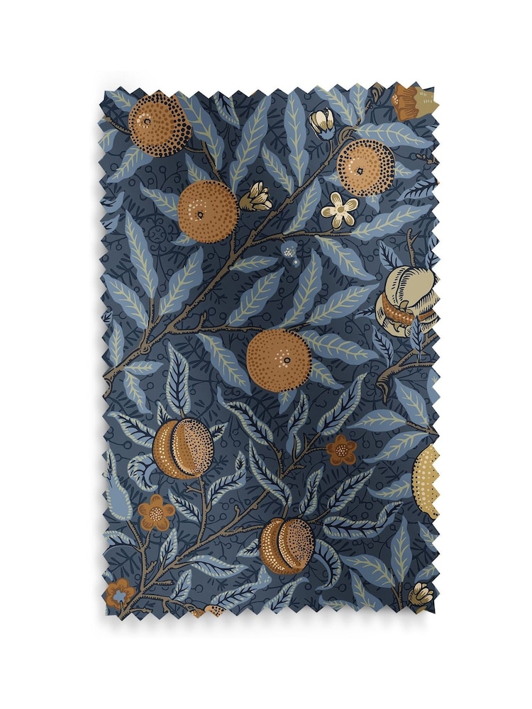 William Morris At Home Midnight Blue Fruit Velvet Made to Measure Roman Blind - Image 6 of 6