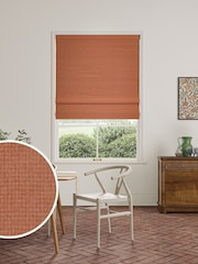 William Morris At Home Rhubarb Red Reed Made to Measure Roman Blind - Image 1 of 6