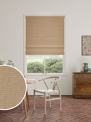 William Morris At Home Clay Natural Reed Made to Measure Roman Blind - Image 1 of 6