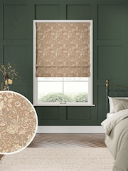 William Morris At Home Terracotta Orange Double Bough Made to Measure Roman Blind - Image 1 of 6