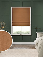William Morris At Home Terracotta Orange Reed Made to Measure Roman Blind - Image 1 of 6