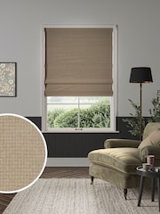 William Morris At Home Natural Chalk Reed Made to Measure Roman Blind - Image 1 of 6