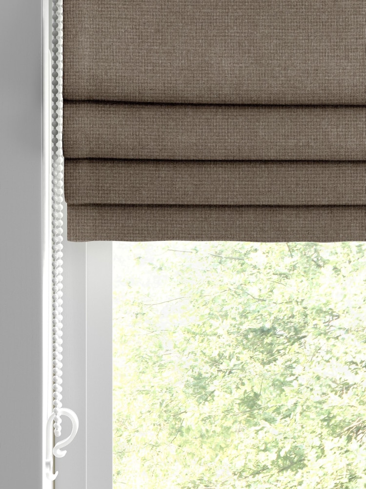William Morris At Home Silt Dark Natural Reed Made to Measure Roman Blind - Image 2 of 6