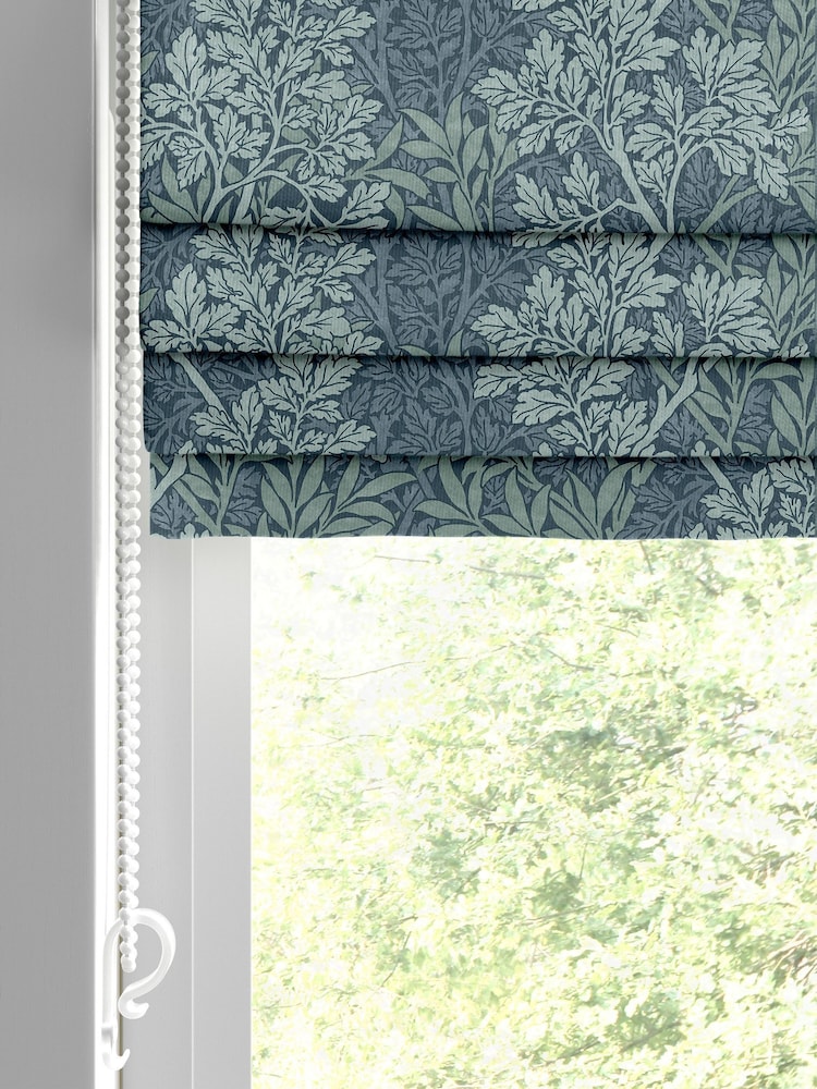William Morris At Home Indigo Blue Foliage Made to Measure Roman Blind - Image 2 of 6