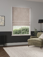 William Morris At Home Cream Cloud Compton Silhouette Velvet Made to Measure Roman Blind - Image 5 of 6