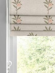 William Morris At Home Natural/Sage Green Fruit Embroidery Made to Measure Roman Blind - Image 4 of 6