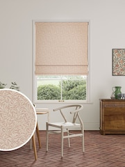 William Morris At Home Pink Blossom Willow Bough Woven Made to Measure Roman Blind - Image 1 of 6