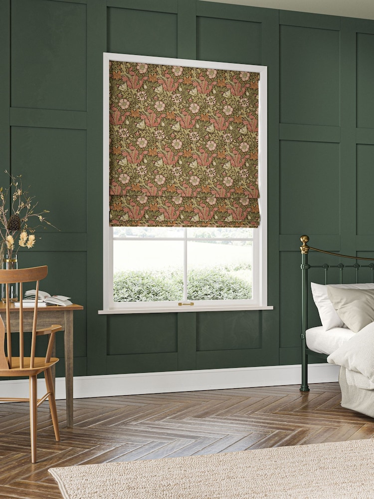 William Morris At Home Brown Compton Velvet Made to Measure Roman Blind - Image 2 of 6