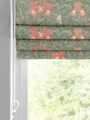 William Morris At Home Sage Green Iris Made to Measure Roman Blind - Image 4 of 6
