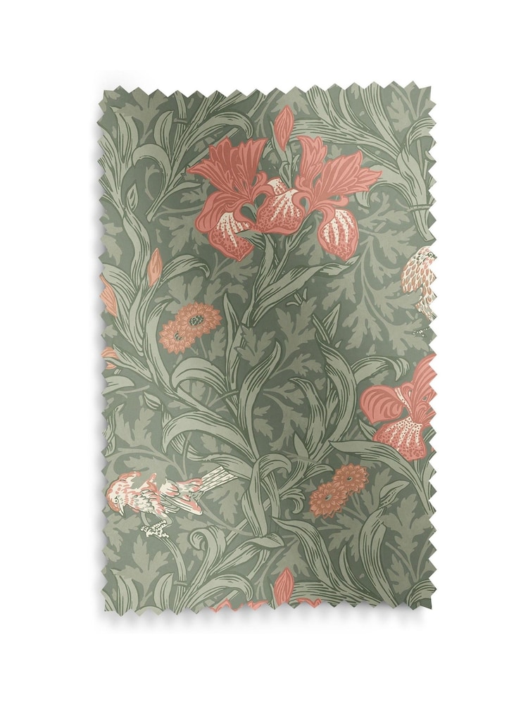 William Morris At Home Sage Green Iris Made to Measure Roman Blind - Image 6 of 6