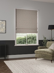 William Morris At Home Brown Cobble Willow Bough Woven Made to Measure Roman Blind - Image 2 of 6