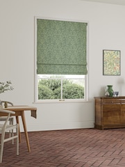 William Morris At Home Eucalyptus Green 100% Cotton Acorn Made to Measure Roman Blind - Image 2 of 6