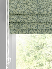 William Morris At Home Eucalyptus Green 100% Cotton Acorn Made to Measure Roman Blind - Image 4 of 6