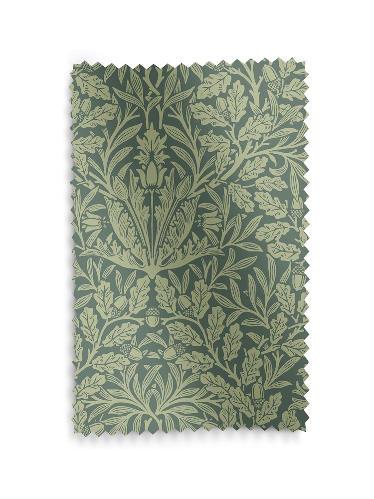 William Morris At Home Eucalyptus Green 100% Cotton Acorn Made to Measure Roman Blind - Image 6 of 6