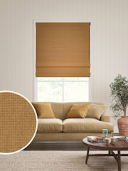 William Morris At Home Russet Brown Reed Made to Measure Roman Blind - Image 1 of 6