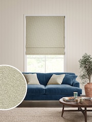 William Morris At Home Lichen Green Willow Bough Woven Made to Measure Roman Blind - Image 1 of 6