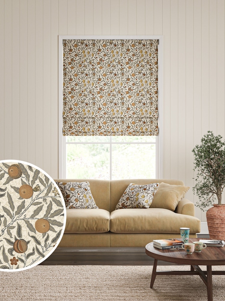 William Morris At Home Natural Fruit Made to Measure Roman Blind - Image 1 of 6