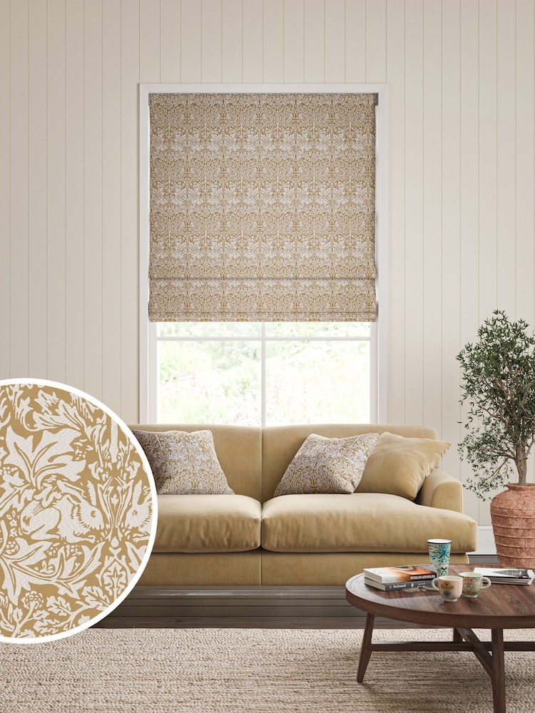 William Morris At Home Honey Orange Brother Rabbit Woven Made to Measure Roman Blind - Image 1 of 6