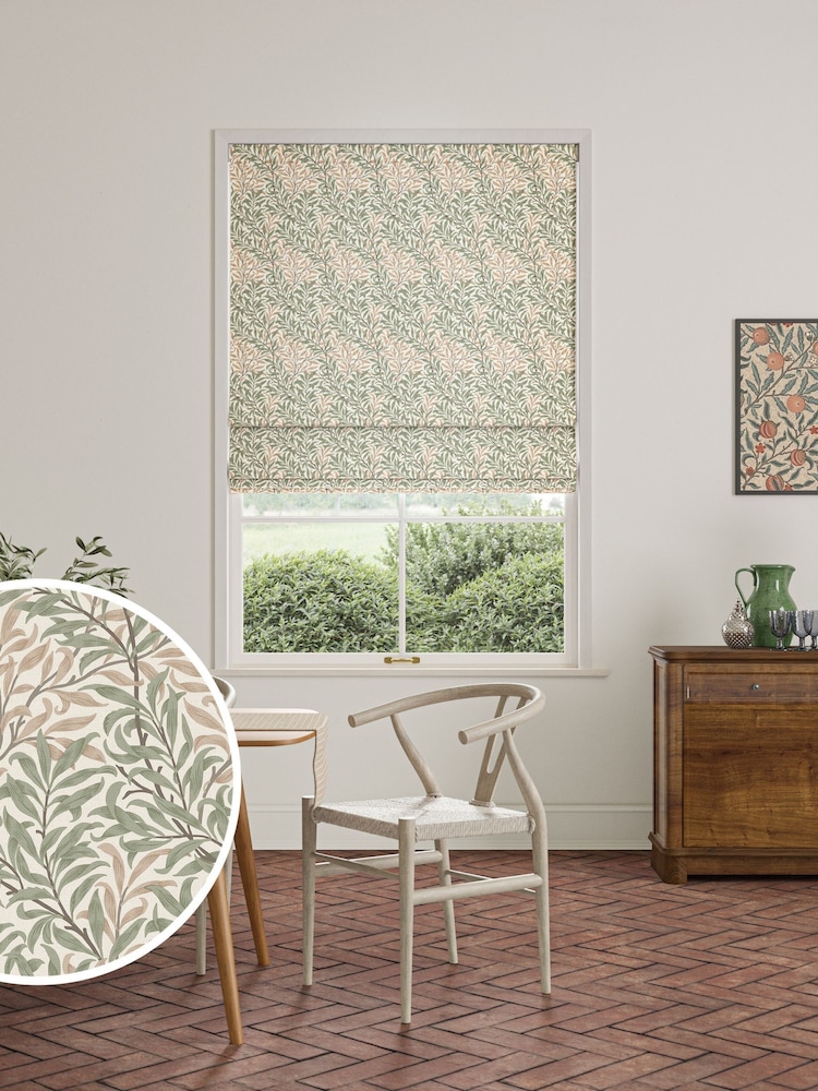 William Morris At Home Sage Green Willow Bough Made to Measure Roman Blind - Image 1 of 6