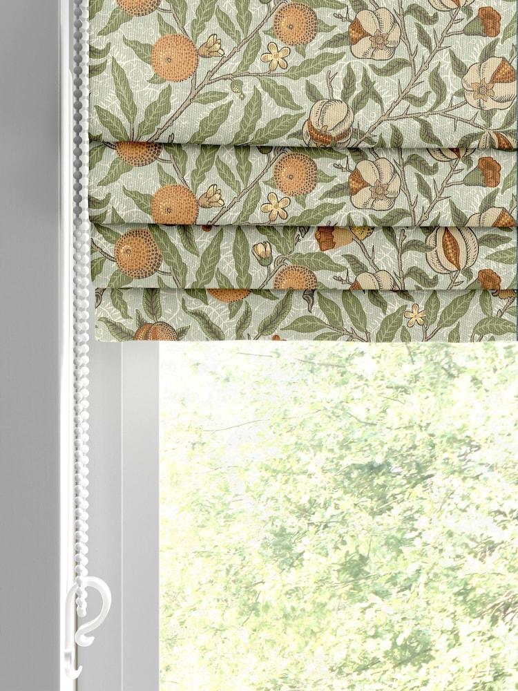 William Morris At Home Lichen Green Fruit Made to Measure Roman Blind - Image 2 of 6