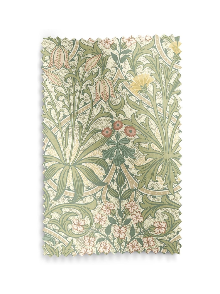 William Morris At Home Apple Green 100% Cotton Woodland Weeds Made to Measure Roman Blind - Image 6 of 6
