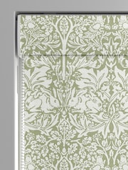 William Morris At Home Sage Green Brother Rabbit Woven Made to Measure Roman Blind - Image 4 of 6