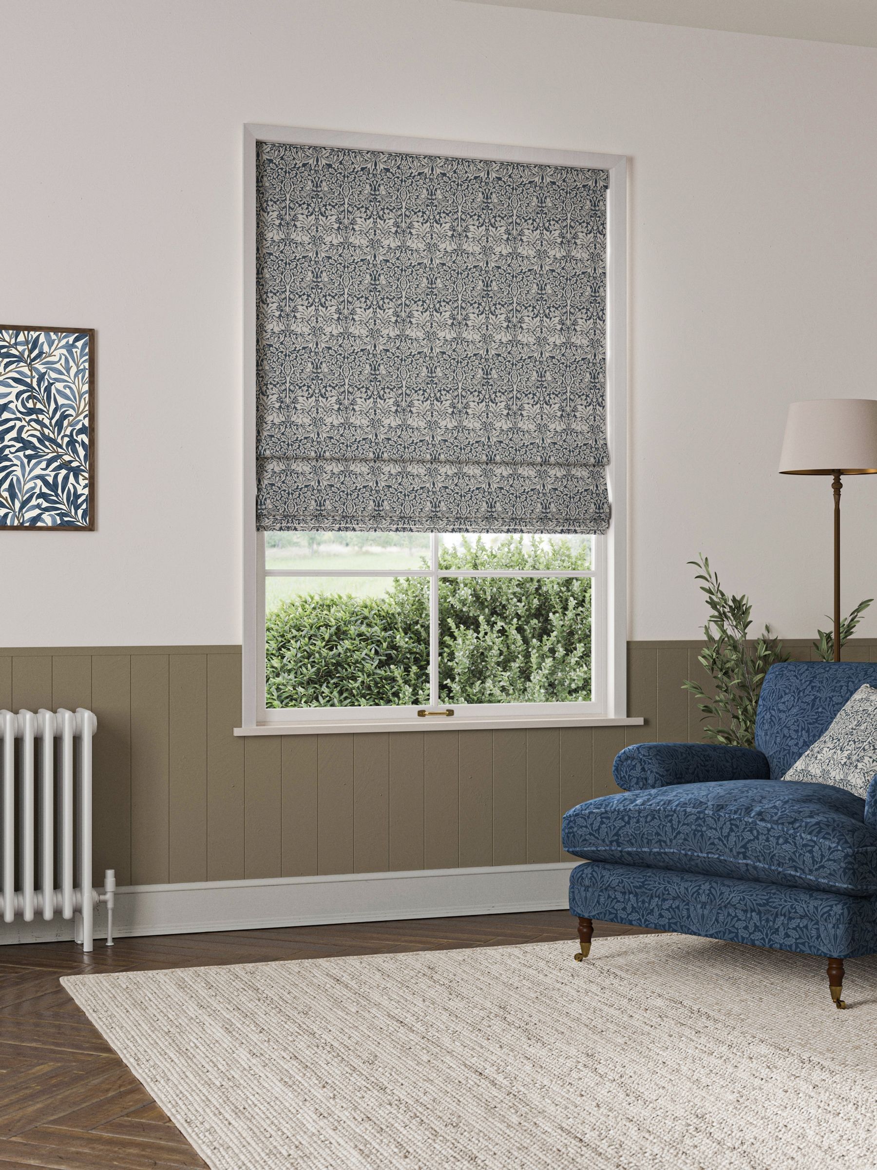 Buy William Morris At Home River Blue Brother Rabbit Woven Made to ...