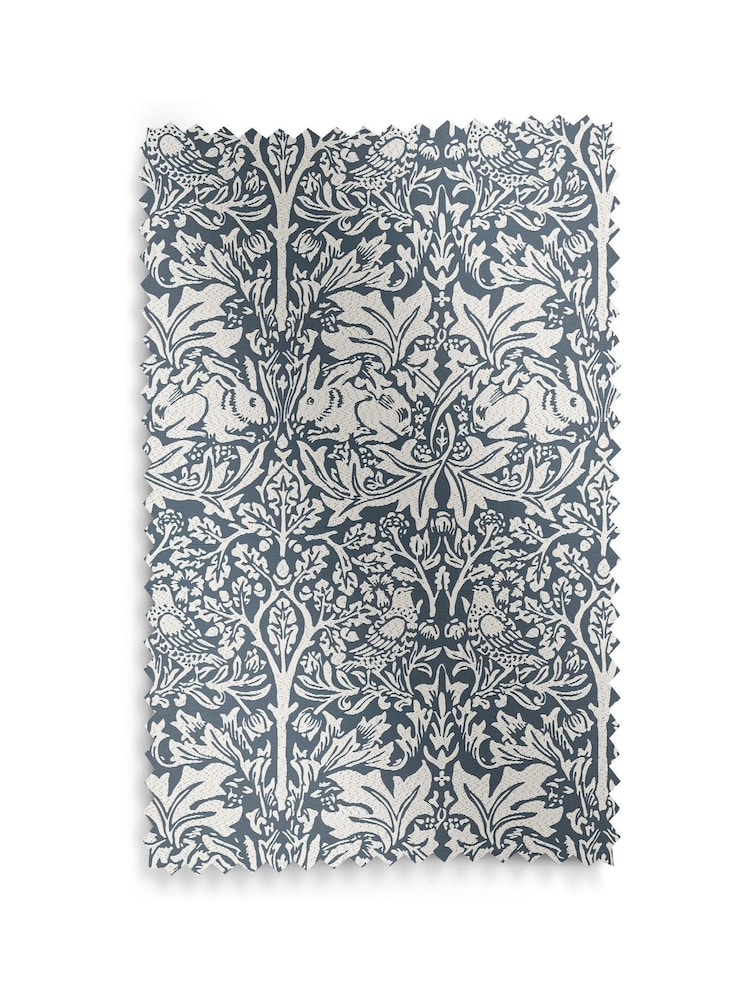 William Morris At Home River Blue Brother Rabbit Woven Made to Measure Roman Blind - Image 6 of 6