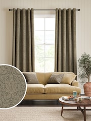 William Morris At Home Truffle Grey Acorn Velvet Made to Measure Curtains - Image 1 of 9