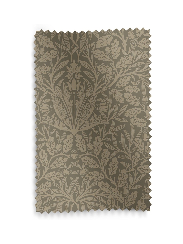 William Morris At Home Truffle Grey Acorn Velvet Made to Measure Curtains - Image 9 of 9