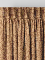 William Morris At Home Russet Brown Acorn Made to Measure Curtains - Image 2 of 8