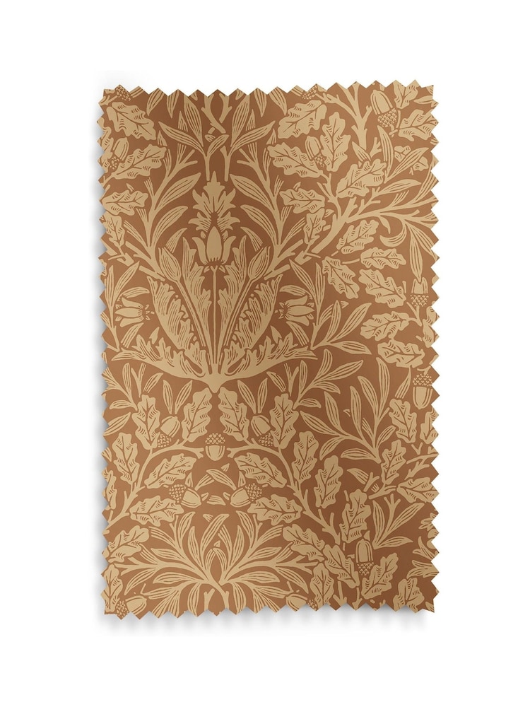 William Morris At Home Russet Brown Acorn Made to Measure Curtains - Image 8 of 8